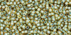 cc952 - Toho beads 15/0 rainbow topaz/sea foam lined (5g)