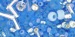 cc3223 - Toho beads mix aozora-blue/silver (10g)