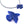 Beads wholesaler  - Resin bead blue bird eagle condor 29x24mm - Hole: 1mm (1)
