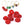 Beads wholesaler  - Donut Rondelle Glass beads Ethnic MAT RED 10-12mm (10)