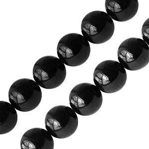Black onyx round beads 10mm (1strand)
