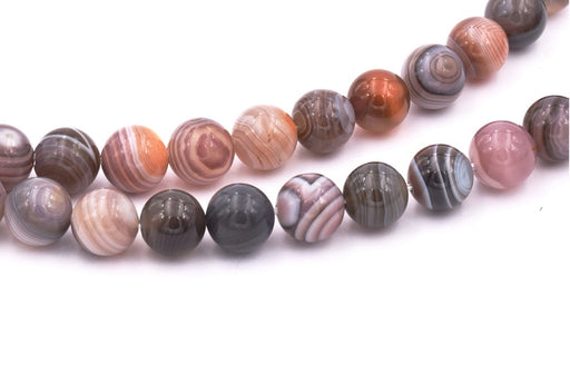 African Agate Round Beads 10mm -Hole: 1mm - 19cm (1 strand)