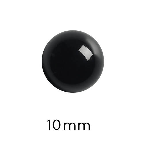Black Agate Round Cabochon 10mm (1)