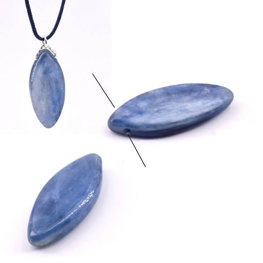 Kyanite Drop Pendant 25x10x4mm - Hole: 0.8mm (1)