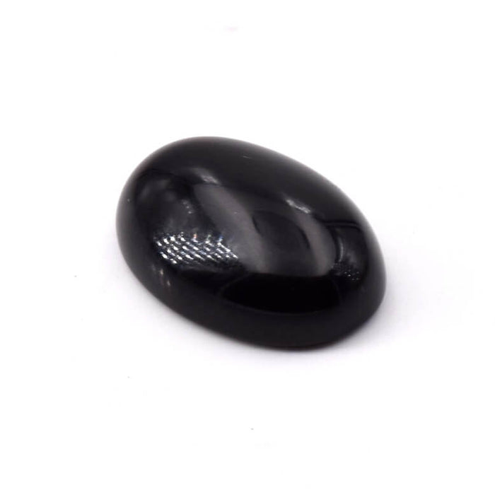 Oval Cabochon Natural Black Agate - 18x13mm (1)