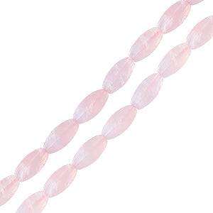 Rose quartz rice beads 4x8mm strand (1)