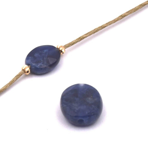 Oval beads Faceted Sodalite 9x8mm (2)
