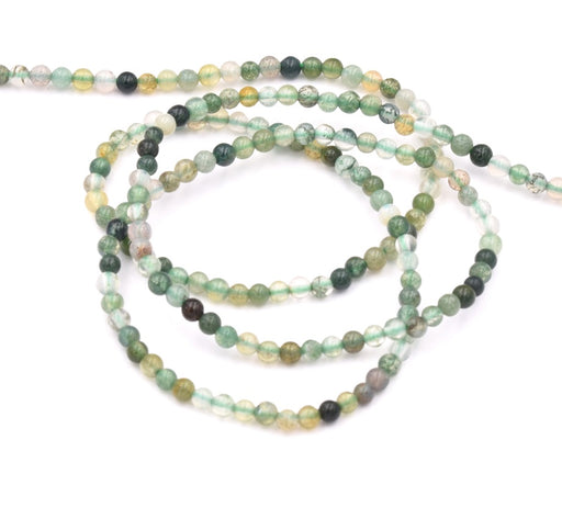 Agate Round Beads Green 2mm, Hole: 0.5mm - 39cm (1 strand)