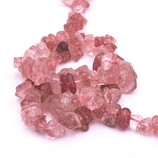 Strawberry Quartz Chips beads 10x14mm - hole: 0,8mm (1 strand 40cm)