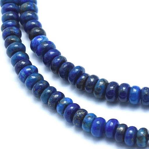 Rondelle Beads Donuts Lapis Lazuli 4x2,5mm, hole: 1mm (1 strand 40cm)