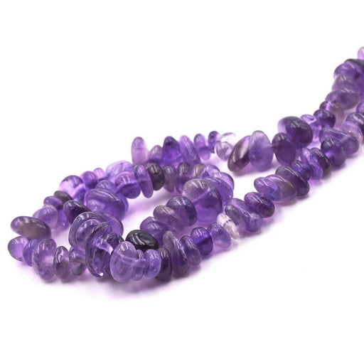 Chips beads rounded Amethyst 5-11mm - hole: 1mm (1 strand 41cm)