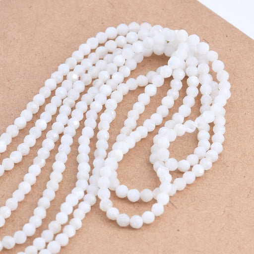 Round beads Faceted Moonstone Beads 2.5-3mm - Hole: 0.5mm (38cm )