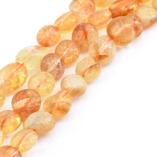 Nuggets Beads Rounded Citrine 6-10x8-10mm - Hole: 1mm (1 Strand-38cm)