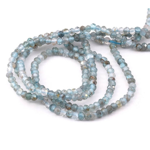 Buy Rondelle Beads Faceted 3x2mm Apatite - Hole: 0.7mm (1 strand-38cm)