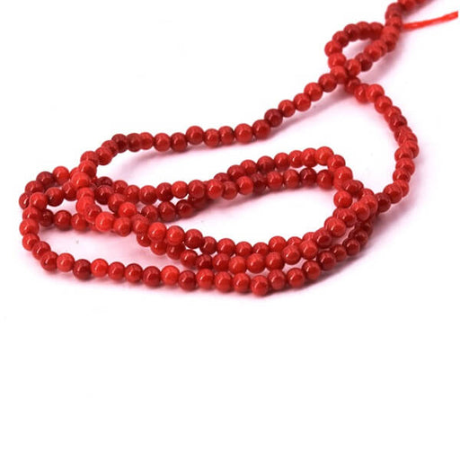 Round Beads Bamboo Coral - 2mm - Hole: 0.5mm (1 Strand-40cm)