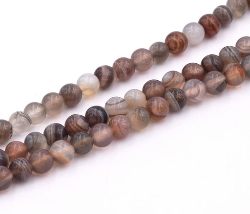 African Agate Round Beads 6mm -Hole: 0.8mm - 39cm (1 strand)