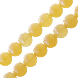 Yellow jade round beads 8mm strand (1)