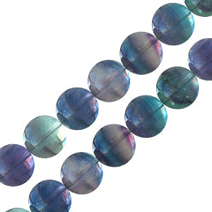 Rainbow fluorite round beads 8mm strand