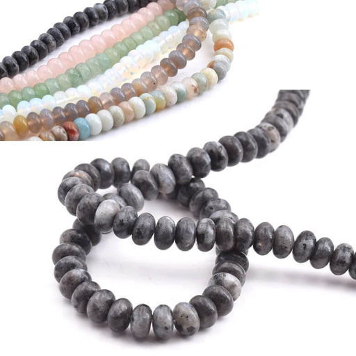 Buy Rondelle Beads Donut Dark Labradorite 8x5mm - Hole: 1mm (1 strand - 37cm)