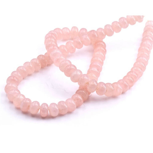 Rondelle Beads Donut Rose Quartz 8x5mm - Hole: 0.8mm (1 strand - 39cm)