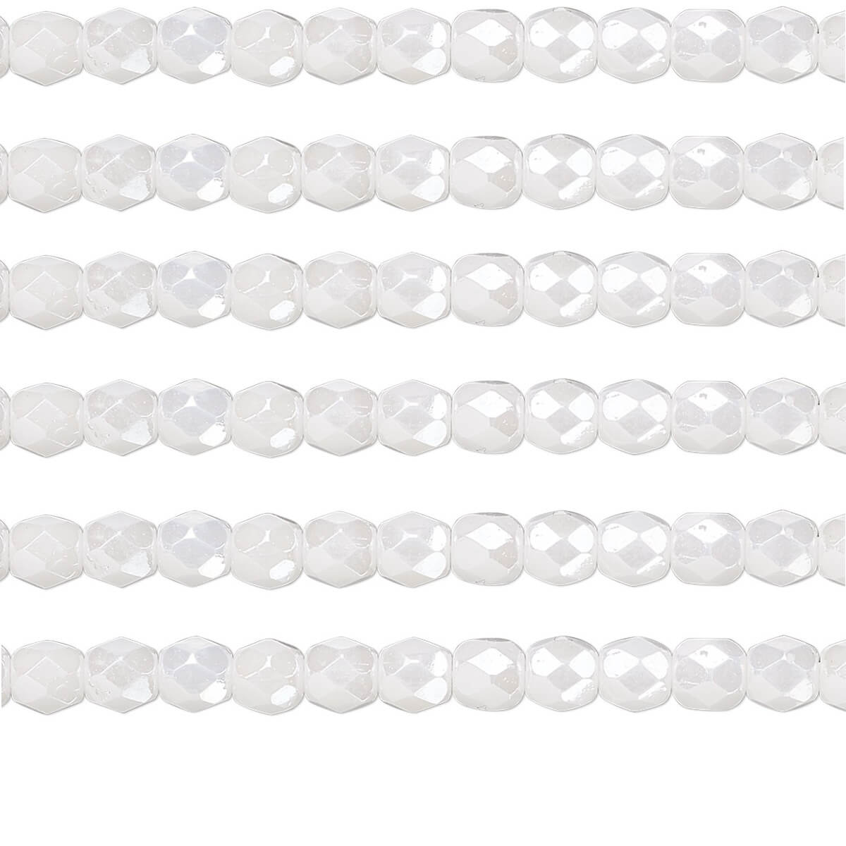 100 Perles Facettes Bohème 4mm Bleu Opaque - Preciosa, Neuf, France