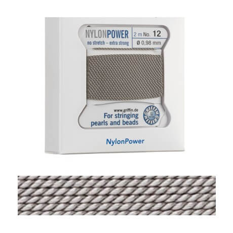 Gray Nylon Thread 0.98mm per 2m with needle (1)
