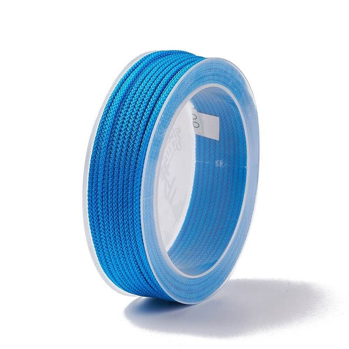 Braided Silky Nylon Cord Kraft Turquoise 1.5mm - 20m spool (1)