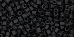 cc49f - Toho hexagon beads 2.2mm opaque frosted jet (10g)