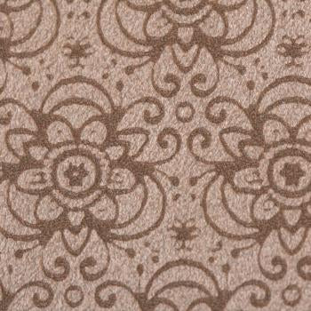 Ultra suede floral pattern Camel 10x21.5cm (1)