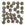 Beads Retail sales Honeycomb beads 6mm crystal bronze (30)