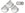 Beads Retail sales Matubo Ginko leaf SILVER 7.5mm 2 holes (10)