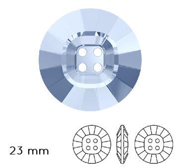 Swarovski 3018 Rivoli CB Button Crystal Blue Shade Unfoiled 23mm -(1)