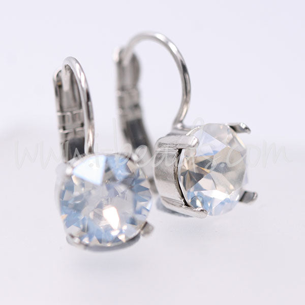 Earring setting for Swarovski 1088 SS39 rhodium (2)