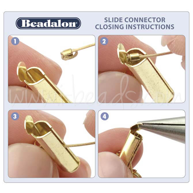 Beadalon Slide Connector EXT Clasp 13mm Gold Color