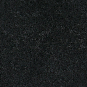 Ultra suede floral pattern black 10x21.5cm (1)
