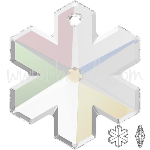 swarovski snowflake pendant crystal ab 30mm (1)