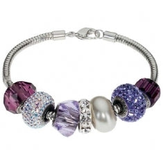 Swarovski bracelet for becharmed rhodium 18cm (1)