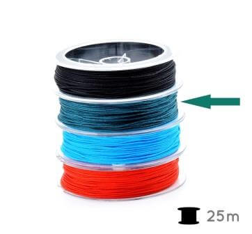 Nylon braided cord high quality- 0.8mm- Green Blue -(sold per roll - 25m)