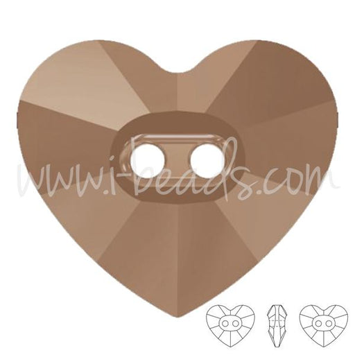 3023 Swarovski heart crystal button crystal rose gold 12x10.5mm (2)