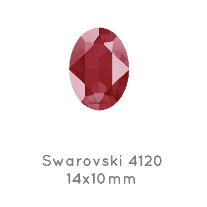 Swarovski 4120 oval fancy stone Royal Red 14x10mm (2)