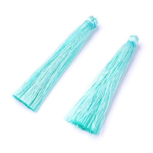 Buy Nylon Tassel Pendants, Blue CYAN, 67mm x 6mm (1)