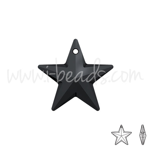 Buy swarovski star pendant jet 20mm (1)