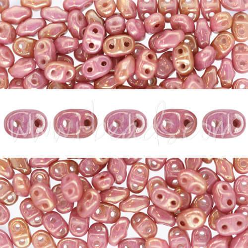 MiniDuo beads 2.5x4mm luster metallic pink (10g)