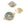 Beads wholesaler  - Link connector mother-of-pearl paua set with 12mm gold plated - zircon (1)