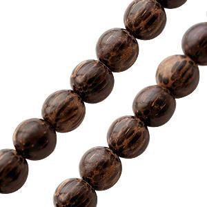 Palmwood round beads strand 10mm (1)