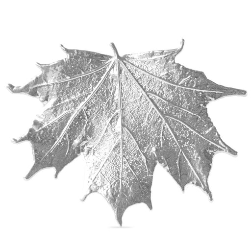 Real sugar maple leaf pendant sterling silver 50mm (1)