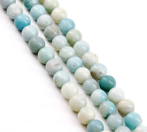 Natural Amazonite Bead Strand round beads 10mm -38 cm - appx 37 beads (1 strand)