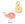Beads wholesaler  - Charm, pendant gold plated 18K quality - Zircon strass-PINK enamel 8mm (1)