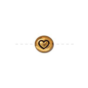 Buy heart bead gold plated 6mm (1)