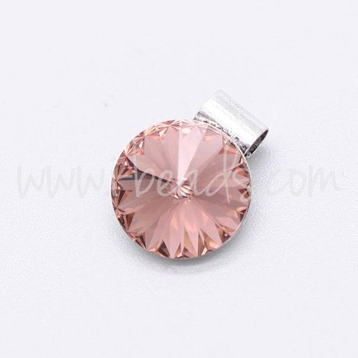 Buy Pendant setting cupped for Swarovski 1122 rivoli SS47 antique silver plated (1)